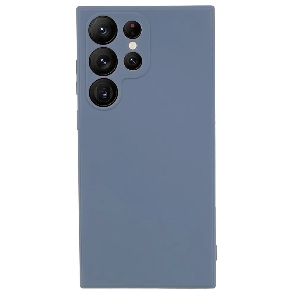 AMORUS For Samsung Galaxy S22 Ultra 5G Case Precise Cutouts TPU Fiber Lining Shockproof Phone Cover - Lavender Grey - 1