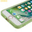 AMORUS TPU Case for iPhone SE (2022) / (2020) / 8 / 7 Precise Cutouts Fiber Lining Shockproof Phone Cover - Green - 7