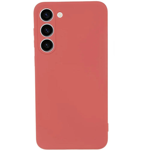 AMORUS For Samsung Galaxy S23+ Case Precise Cutouts TPU Fiber Lining Shockproof Phone Cover - Hawthorn Red - 1