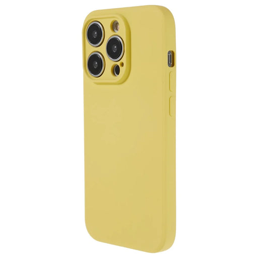 AMORUS For iPhone 14 Pro Case Precise Cutouts TPU Fiber Lining Shockproof Phone Cover - Yellow - 1