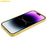 AMORUS For iPhone 14 Pro Case Precise Cutouts TPU Fiber Lining Shockproof Phone Cover - Yellow - 5