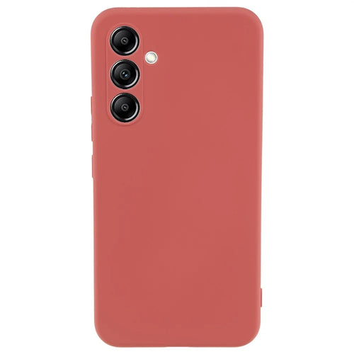 AMORUS For Samsung Galaxy A14 5G / 4G Case Precise Cutouts TPU Fiber Lining Shockproof Phone Cover - Hawthorn Red - 1