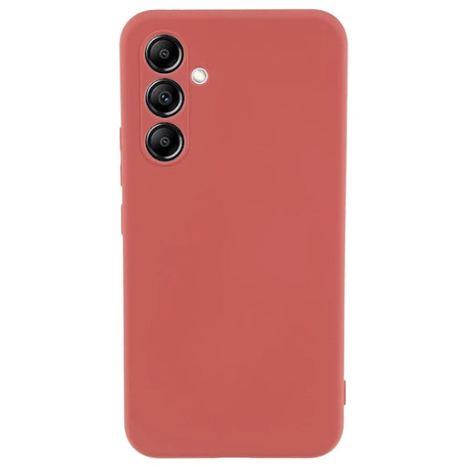 AMORUS For Samsung Galaxy A14 5G / 4G Case Precise Cutouts TPU Fiber Lining Shockproof Phone Cover - Hawthorn Red - 1