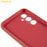 AMORUS For Samsung Galaxy A14 5G / 4G Case Precise Cutouts TPU Fiber Lining Shockproof Phone Cover - Hawthorn Red - 6
