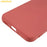 AMORUS For Samsung Galaxy A14 5G / 4G Case Precise Cutouts TPU Fiber Lining Shockproof Phone Cover - Hawthorn Red - 7