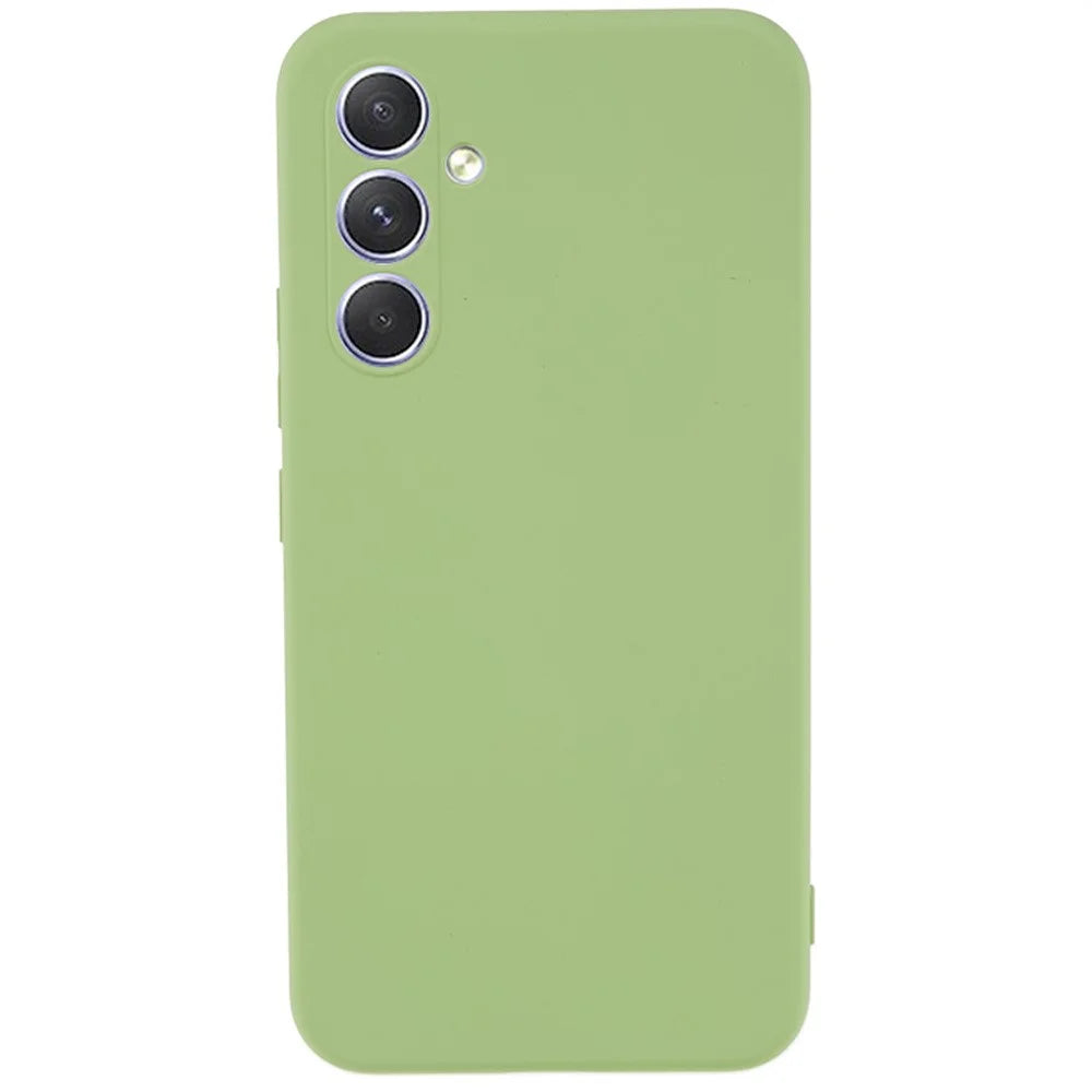 AMORUS For Samsung Galaxy A54 5G Case Precise Cutouts TPU Fiber Lining Shockproof Phone Cover - Matcha Green - 1