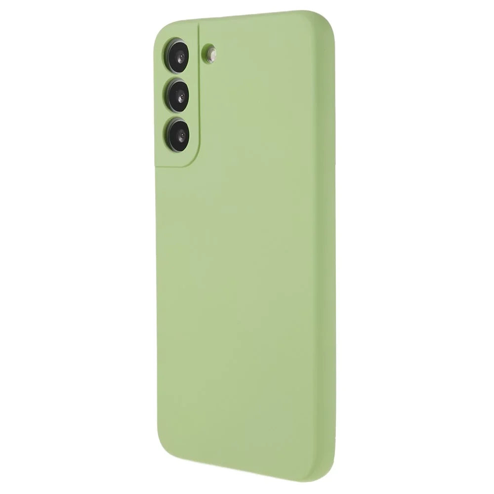 AMORUS For Samsung Galaxy S22 5G Case Precise Cutouts TPU Fiber Lining Shockproof Phone Cover - Matcha Green - 1
