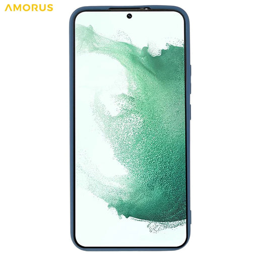 AMORUS For Samsung Galaxy S22+ 5G Case Precise Cutouts TPU Fiber Lining Shockproof Phone Cover - Sapphire - 2