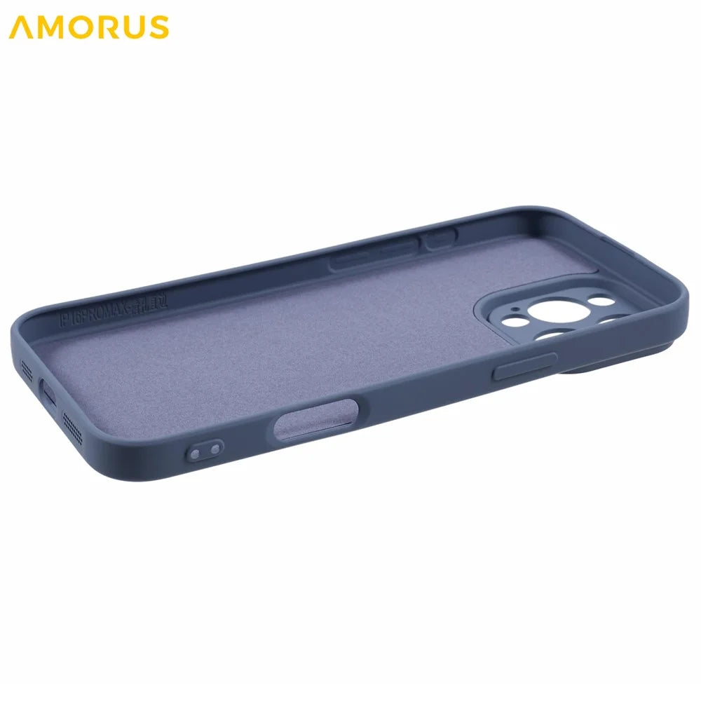 AMORUS For iPhone 16 Pro Case Precise Cutouts TPU Fiber Lining Shockproof Phone Cover - Lavender Grey - 4