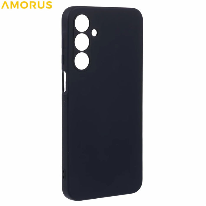 AMORUS For Samsung Galaxy A16 5G  /  4G Case Precise Cutouts TPU Fiber Lining Shockproof Phone Cover - Black - 3