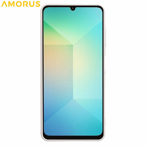 AMORUS For Samsung Galaxy A06 4G Case Precise Cutouts TPU Fiber Lining Shockproof Phone Cover - White - 2