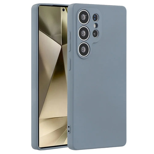 AMORUS For Samsung Galaxy S25 Ultra Case Precise Cutouts TPU Fiber Lining Shockproof Phone Cover - Lavender Grey - 1