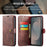 DG.MING for Samsung Galaxy S25 FE Case Detachable Split Leather Phone Cover - Red - 5