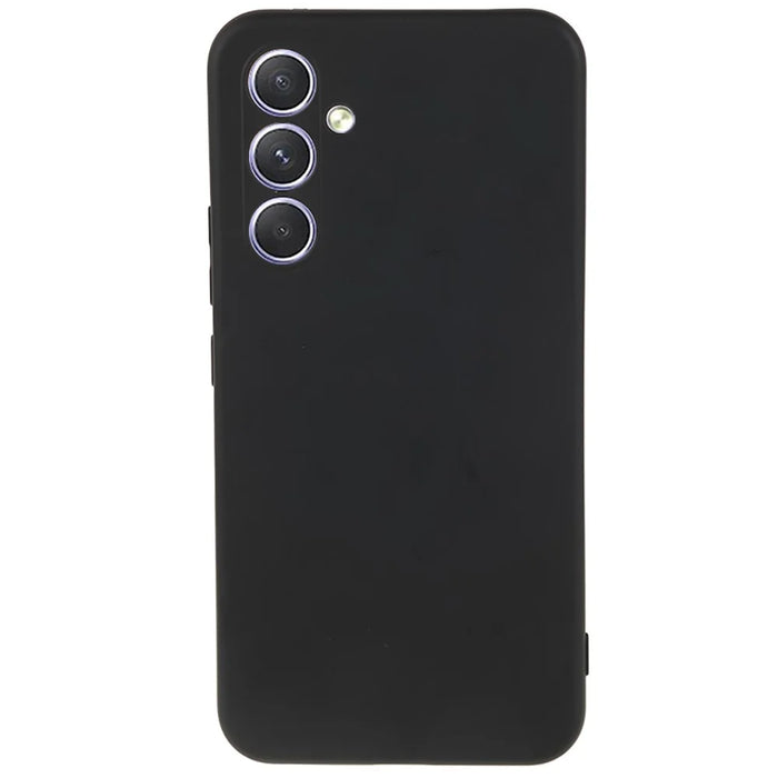 AMORUS For Samsung Galaxy S25 FE Case Precise Cutouts TPU Fiber Lining Shockproof Phone Cover - Black - 1