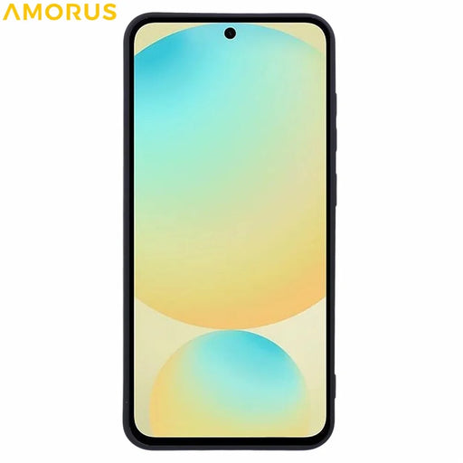 AMORUS For Samsung Galaxy A36 5G Case Precise Cutouts TPU Fiber Lining Shockproof Phone Cover - Black - 2