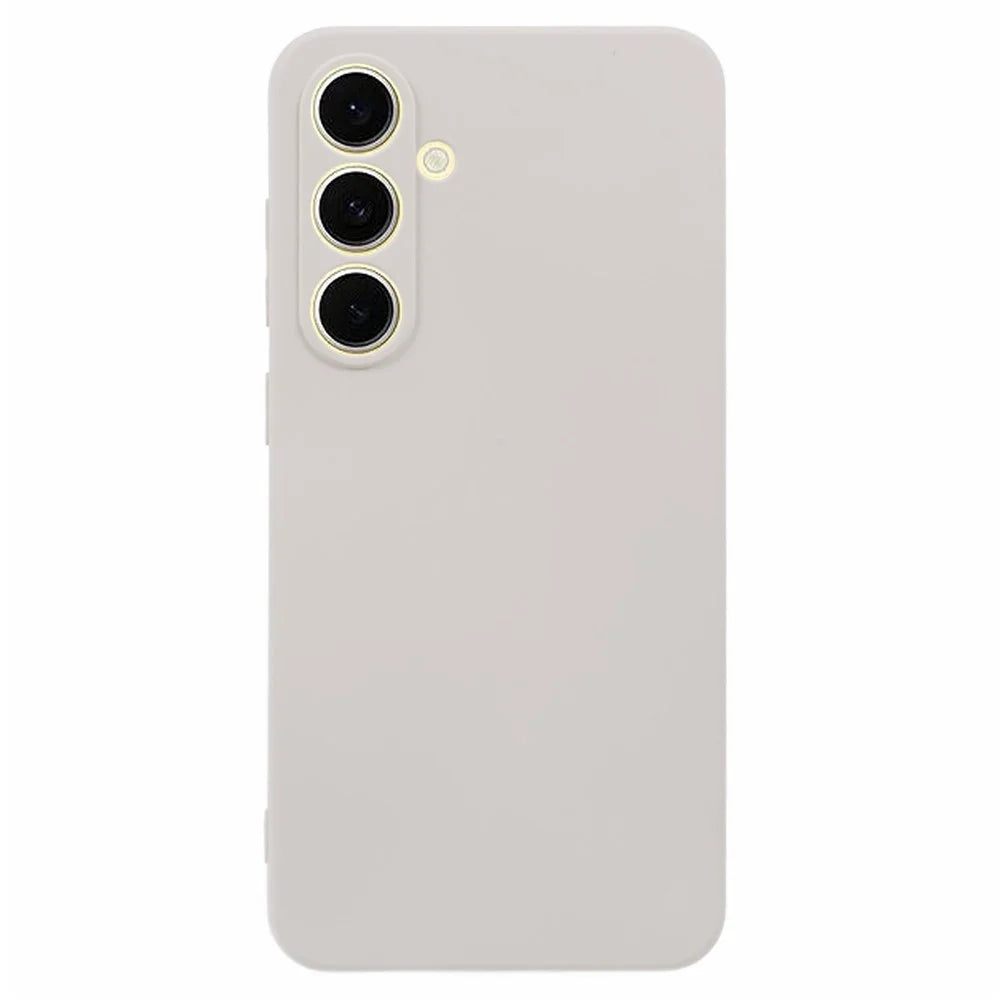 AMORUS For Samsung Galaxy A26 5G Case Precise Cutouts TPU Fiber Lining Shockproof Phone Cover - White - 1