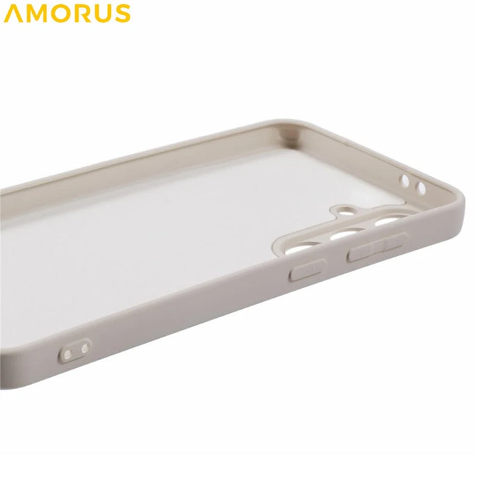 AMORUS For Samsung Galaxy A26 5G Case Precise Cutouts TPU Fiber Lining Shockproof Phone Cover - White - 4