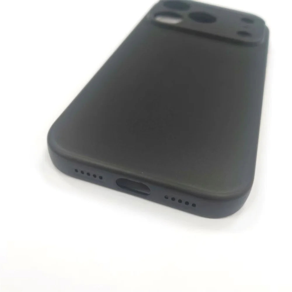 25Pcs For iPhone 17 Pro Max Case 1.2mm TPU Matte Phone Cover - Black - 6