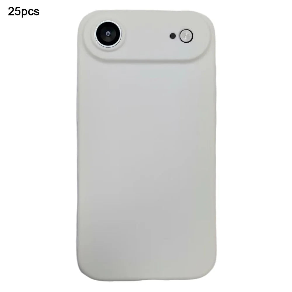 25Pcs For iPhone Air Case 1.2mm TPU Matte Phone Cover - White - 1