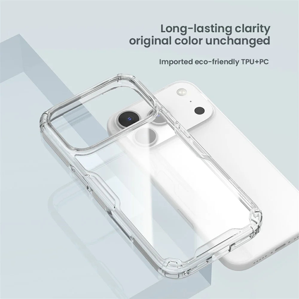 NILLKIN Nature Pro Series For iPhone Air Case PC + TPU Anti-Scratch Clear Back Cover - Transparent - 7