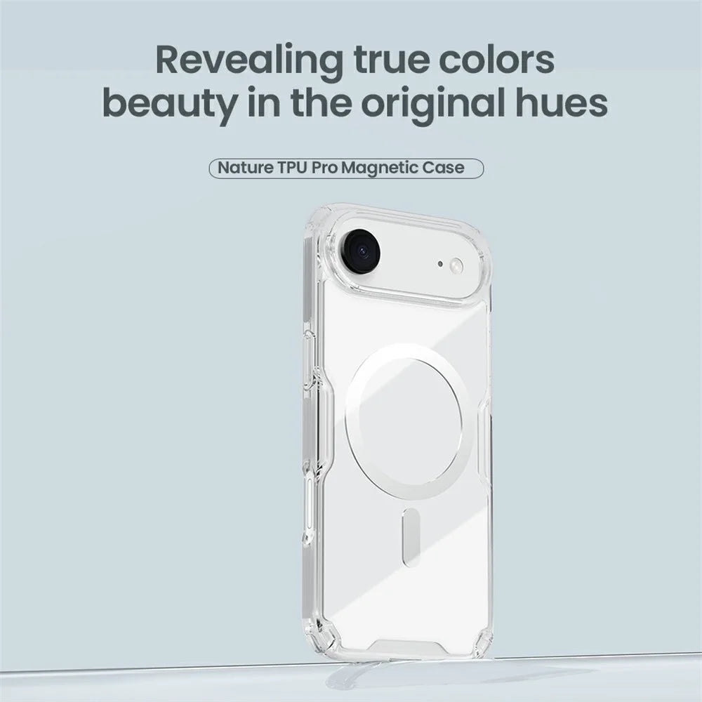 NILLKIN Nature Pro Series for iPhone Air Case Compatible with MagSafe TPU + PC Ultra Clear Phone Cover - Transparent - 5