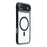 For iPhone Air Case Compatible with MagSafe Sparkling Rhinestone Decor TPU + PC Clear Phone Back Cover - Black - 1