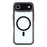 For iPhone Air Case Compatible with MagSafe Sparkling Rhinestone Decor TPU + PC Clear Phone Back Cover - Black - 3