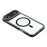 For iPhone Air Case Compatible with MagSafe Sparkling Rhinestone Decor TPU + PC Clear Phone Back Cover - Black - 4