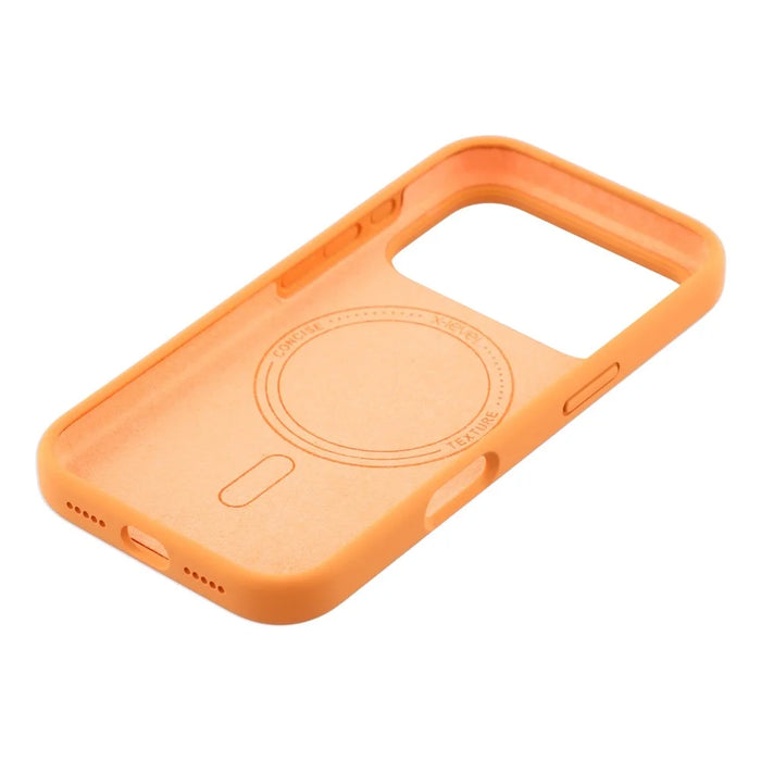 X-LEVEL For iPhone 17 Pro Case Compatible with MagSafe Liquid Silicone Phone Back Cover Skin Touch - Orange - 6