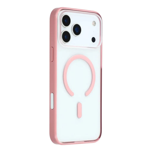 MUTURAL For iPhone 17 Pro Case Compatible with MagSafe Translucent PC + TPU Phone Cover - Pink - 1