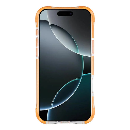 MUTURAL For iPhone 17 Pro Case Compatible with MagSafe Reinforced Corners PC + TPU Clear Phone Cover - Orange - 2