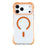 MUTURAL For iPhone 17 Pro Case Compatible with MagSafe Reinforced Corners PC + TPU Clear Phone Cover - Orange - 3