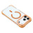 MUTURAL For iPhone 17 Pro Case Compatible with MagSafe Reinforced Corners PC + TPU Clear Phone Cover - Orange - 5