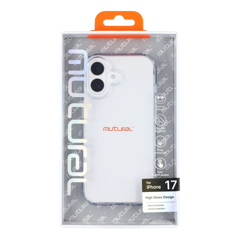 MUTURAL For iPhone 17 Case Rounded Edge TPU + PC Clear Phone Cover - 7