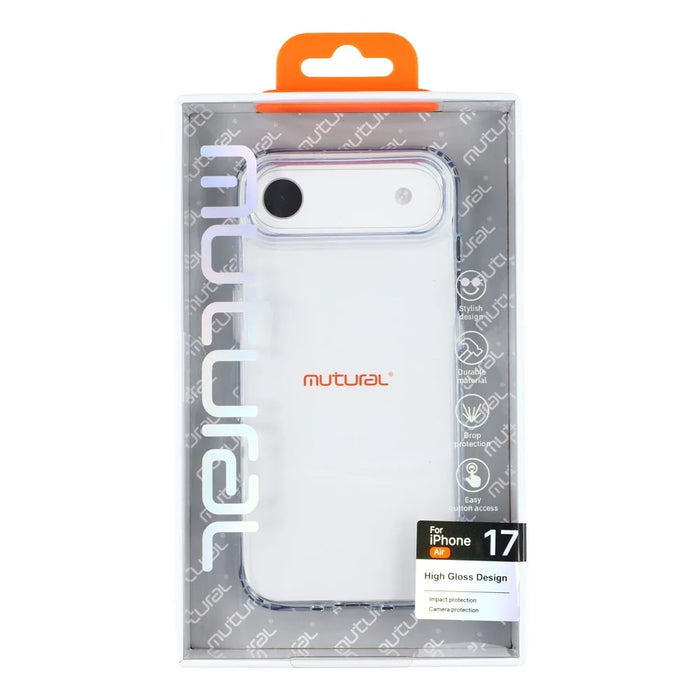 MUTURAL For iPhone Air Case Rounded Edge TPU + PC Clear Phone Cover - 7