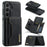 DG.MING M2 Series for Samsung Galaxy S25 FE Case PU + PC + TPU Phone Cover Detachable Wallet - Black - 1