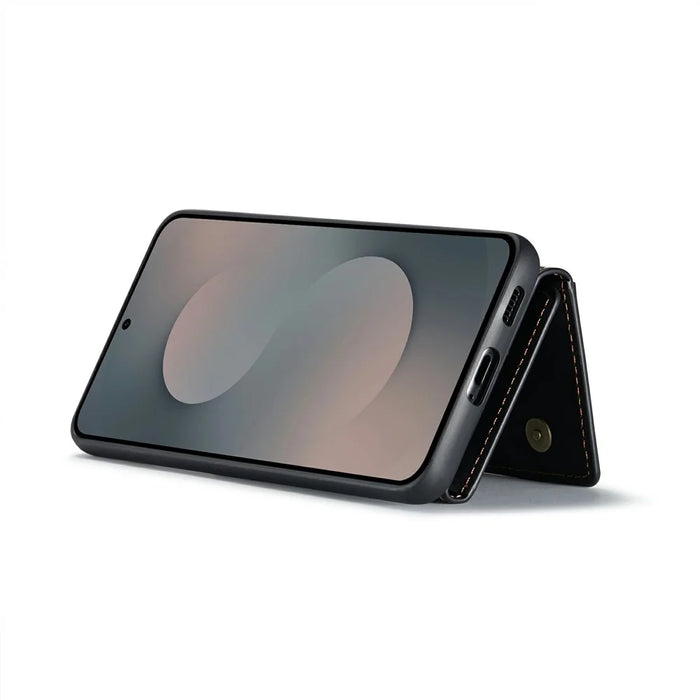 DG.MING M2 Series for Samsung Galaxy S25 FE Case PU + PC + TPU Phone Cover Detachable Wallet - Black - 4