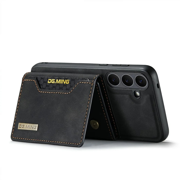 DG.MING M2 Series for Samsung Galaxy S25 FE Case PU + PC + TPU Phone Cover Detachable Wallet - Black - 5
