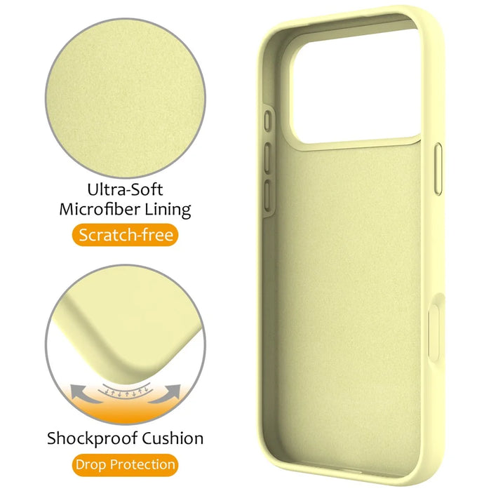 For iPhone 18 Pro / 17 Pro Case Compatible with MagSafe Kickstand PC + Silicone Phone Cover - Yellow - 5