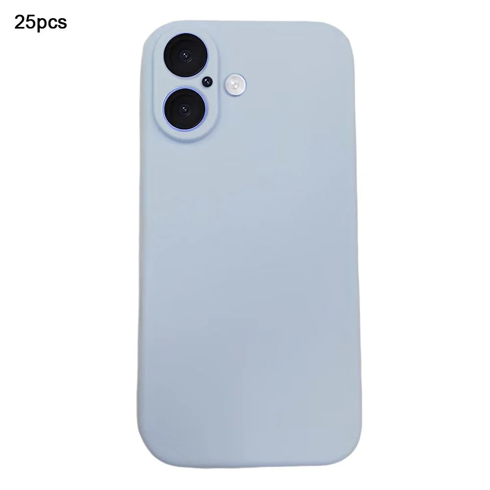 25Pcs For iPhone 17 Case 1.2mm TPU Matte Phone Cover - Light Purple - 1