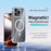 ABEEL For iPhone 16 Pro Max Case Compatible with MagSafe Anti Scratch Clear TPU PC Phone Back Cover - White - 2