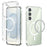 ABEEL For Samsung Galaxy S25 Magnetic Case Anti Scratch Clear TPU PC Phone Back Cover - White - 1