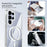ABEEL For Samsung Galaxy S25 Magnetic Case Anti Scratch Clear TPU PC Phone Back Cover - White - 3