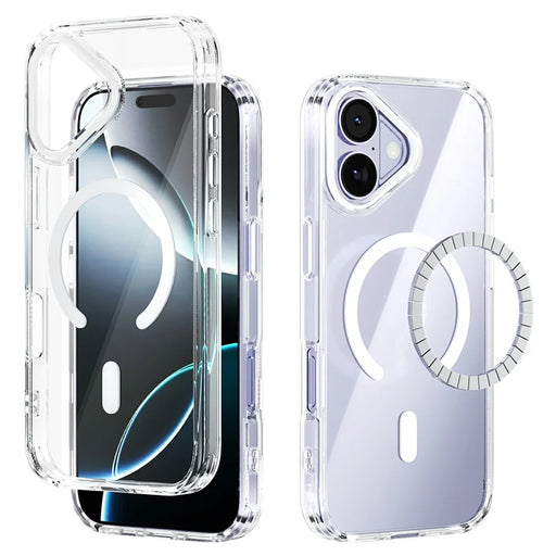 ABEEL For iPhone 17 Case Compatible with MagSafe Anti Scratch Clear TPU PC Phone Back Cover - White - 1