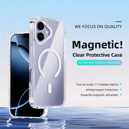 ABEEL For iPhone 17 Case Compatible with MagSafe Anti Scratch Clear TPU PC Phone Back Cover - White - 2