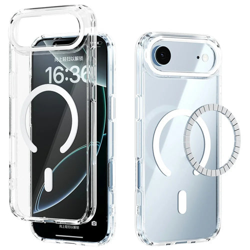 ABEEL For iPhone Air Case Compatible with MagSafe Anti Scratch Clear TPU PC Phone Back Cover - White - 1