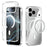 ABEEL For iPhone 17 Pro Case Compatible with MagSafe Anti Scratch Clear TPU PC Phone Back Cover - White - 1
