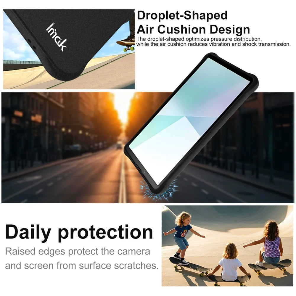 IMAK For Sony Xperia 10 VII Case TPU Phone Cover Airbag Shockproof Protection - Matte Black - 4