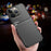 Shockproof Back Protector for iPhone 14 Pro Max, Lines Imprinted PU Leather+TPU Hybrid Shell with Built-in Metal Sheet - Blue - 4