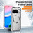 For Google Pixel 10 Pro XL Magnetic Case Hard PC Metal Frame Frosted Phone Back Cover - Silver - 3